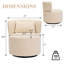 Fauteuil d'appoint pivotant avec coussin décoratif Narissa-164214954
