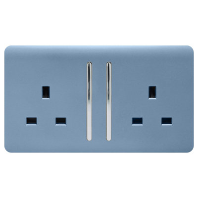 Trendi Switch 2 Gang Long Switched Plug Socket