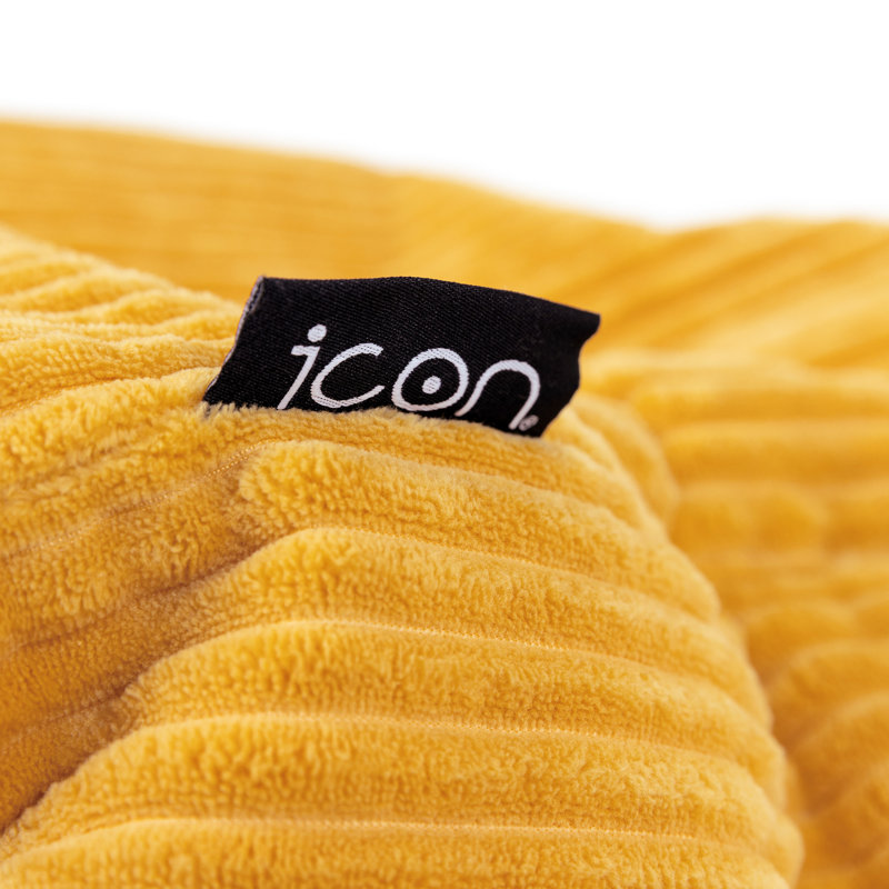 Corduroy Bean Bag Sofa, Yellow