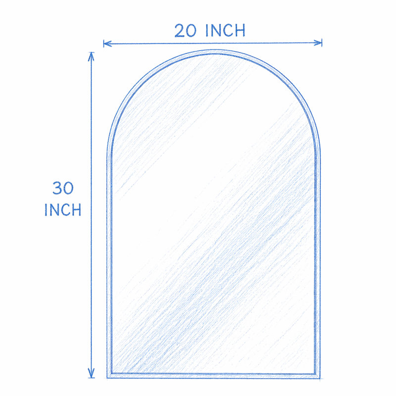 Miroir mural pour salle de bain, 20 x 30 po, Doré