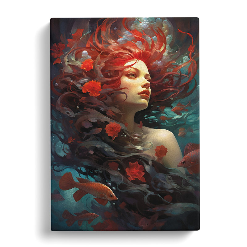 Mermaid Symbolism - Wrapped Canvas, 60cm H x 40cm W x 3cm D