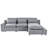 L-Shaped Modular Sectional Sofa With Removable Back Cushions, 3 Pillows And 2 Storage Spaces-2057097428