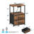 Nightstand With 2 Fabric Drawers,modern Bedside Table With Power Outlets,everyday Side Table With Led Light Strip,end Table With A Large Storage Shelf-1613280529