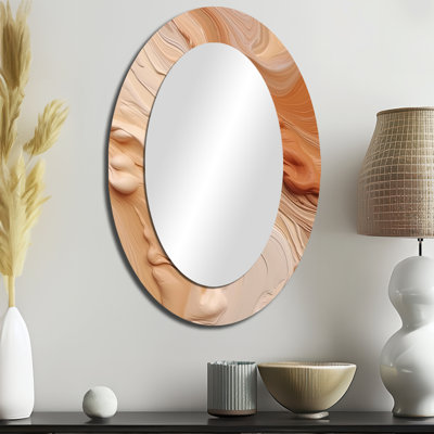 Décoration miroir orange et beige illimitée I - Orange