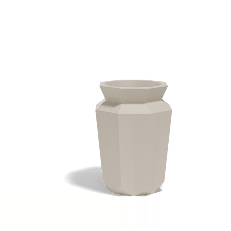 Origami - Hasu Planter, Cream, 31.5" H x 22.5" W x 22.5" D