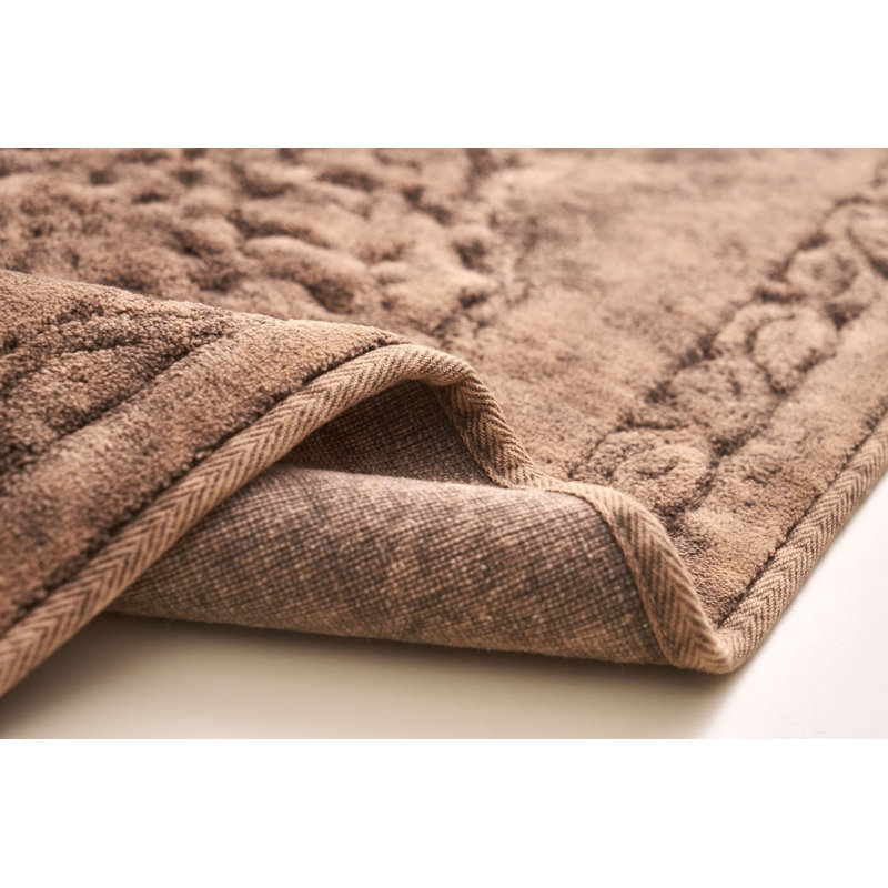 Ensemble de tapis pour salle de bain 2 pièces Walfried, Brun