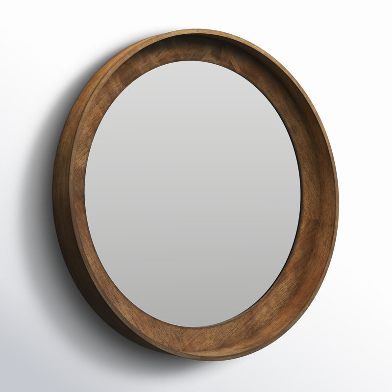 Round Mirror with Shelves