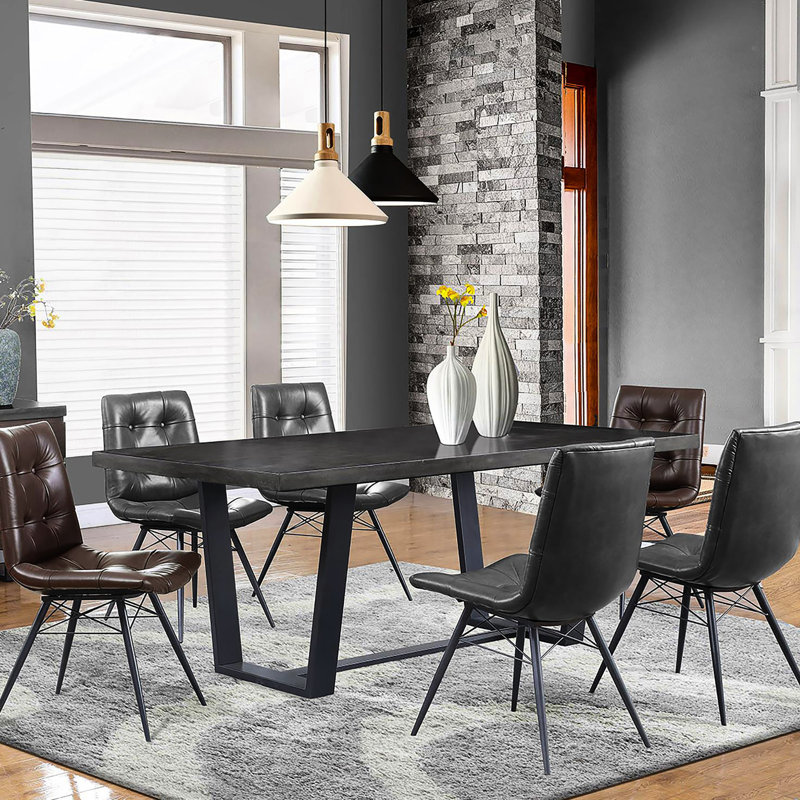 De 4 chaises de salle à manger industrielles en gris anthracite et bronze industriel - Design ergonomique pour une expérience confortable