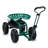 Green Garden Scooter With 360 Degree Swivel Seat & Extendable Handle & Tool Tray
