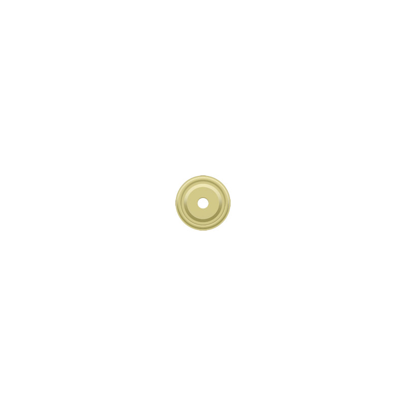 Metal Knob Backplate, Polished Brass