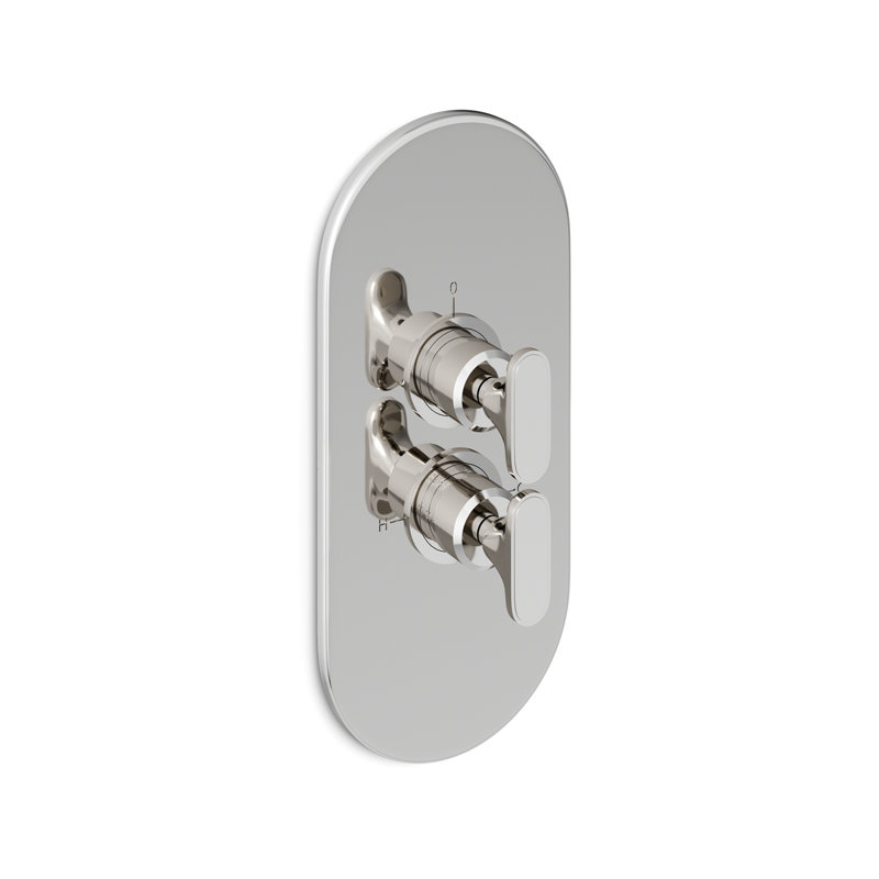Twenties 3-Way Thermostatic Mixer, 3-Way Rough-in Box, Chrome
