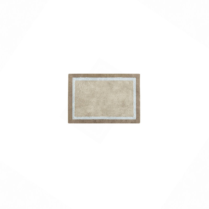 Tapis de bain en coton touffeté, Taupe, Simple - L 30 po x l 20 po