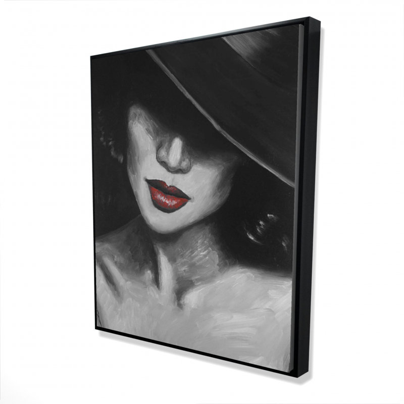 Mysterious Red Lips Lady - Livingroom Home Decor