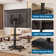E Series Double Layer Movable Tv Stand With Socket for 32-65 inch