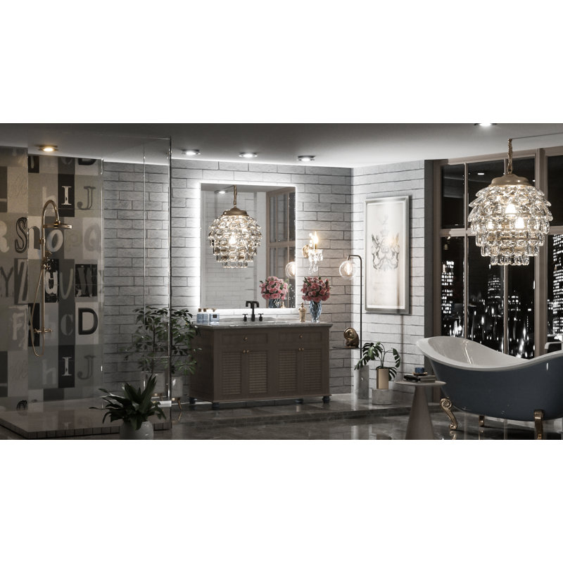 Adorna Dimmable Backlit LED Vanity Mirror with Anti-Fog, 30" x 36"