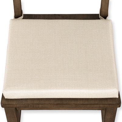 Birch Lane Turbo 2" Textured Solid Dining Chair Seat Pad with Ties - 14 Colors Available!