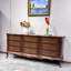 Armoire d'appoint en bois manufacturé brun foncé