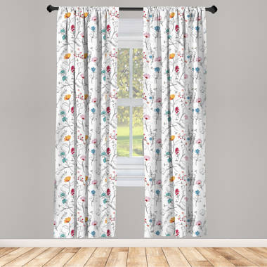 A Pair of Floral Botanical Curtains, Floral Window Curtain, Meadow Floral  Curtains, Bedroom/living Room Curtains, Custom Curtain Panels 