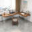 Walnut L-Shaped Solid Wood Writing desk-1077246731-1077246728