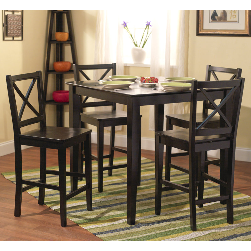 Skiatook 4 - Person Solid Wood Top Four Leg Dining Set