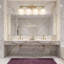 Applique murale moderne de salle de bain dorée à 4 lumières, 24 pouces, avec abat-jour en verre dépoli blanc laiteux-1080949345-1080949352