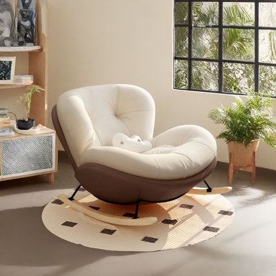 Chaise berçante moderne rembourrée