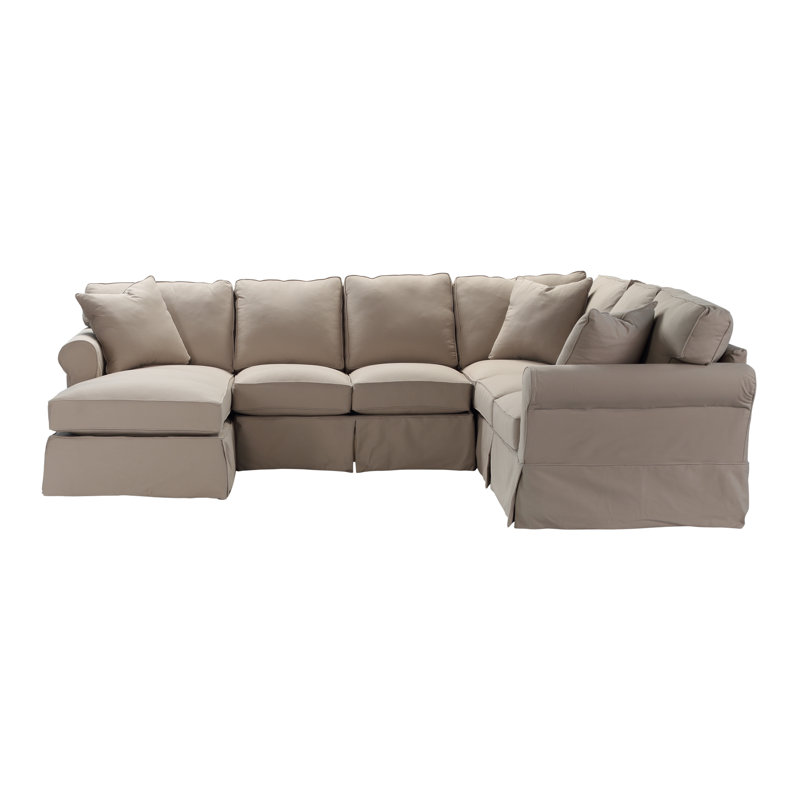 Thames Upholstered U-Shaped Sectional, Crafty Cement, Gilda Ocean, Left Hand Facing