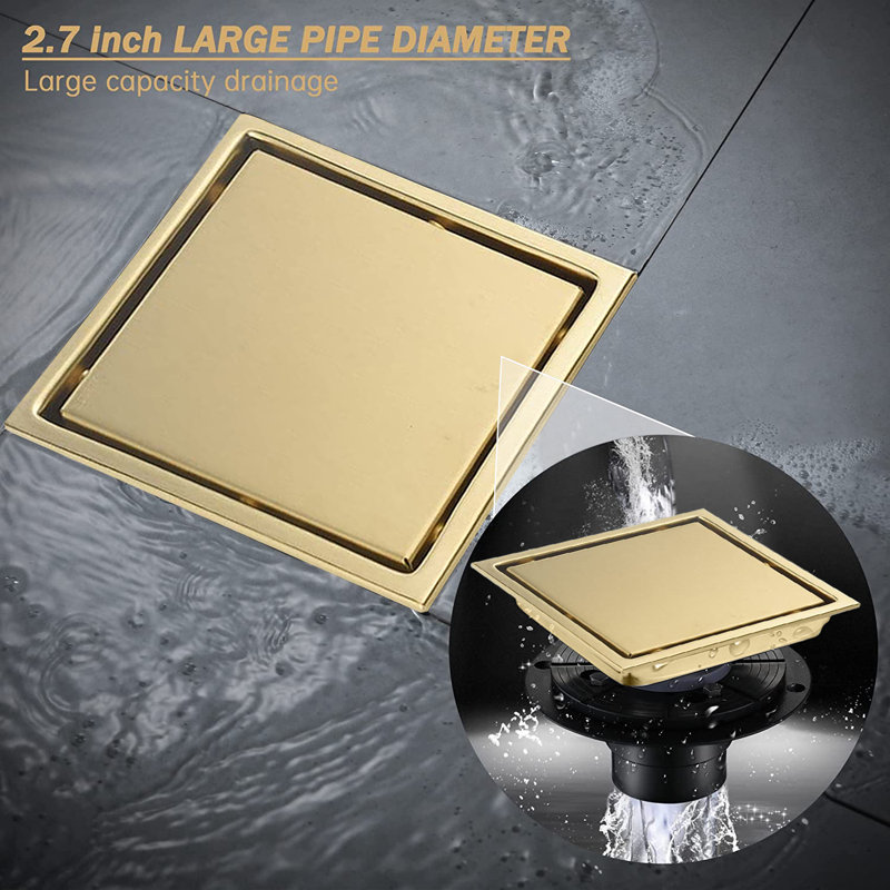 6'' W Tile-In, Brushed Gold