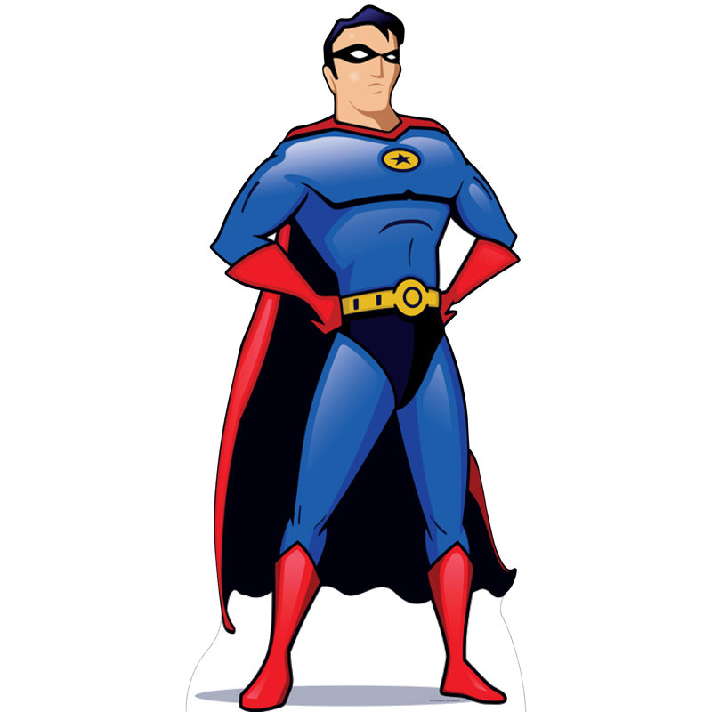 Accroche en carton découpé superhero