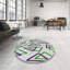 Tapis gris motif/mauve/vert-464159618