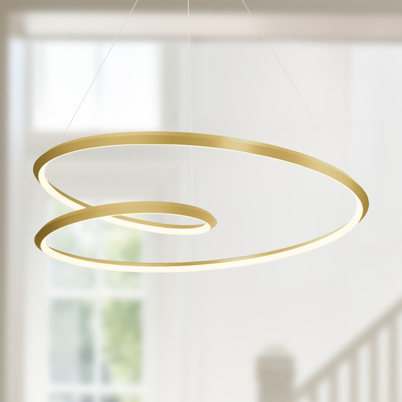 Ampersand 1 - Light LED Pendant, 7.875" H x 39.375" W x 39.375" D