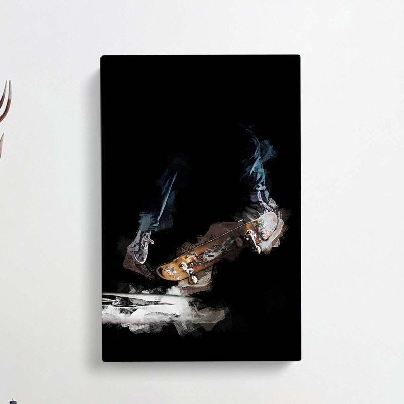 Skateboarding In Abstract - Wrapped Canvas, 50cm H x 35cm W x 3cm D