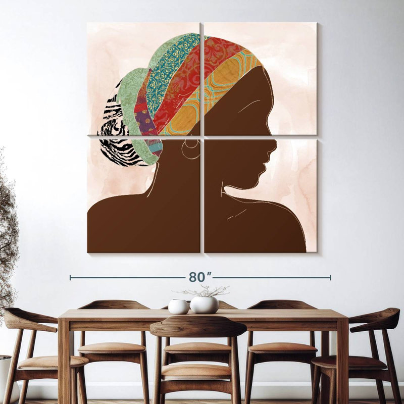 Portrait africain Leisha I, H 74 po x l 74 po