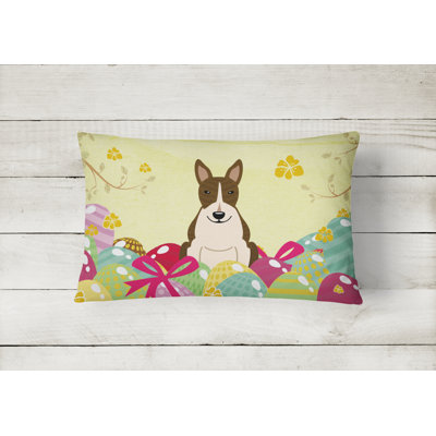 Easter Eggs Outdoor Throw Pillow