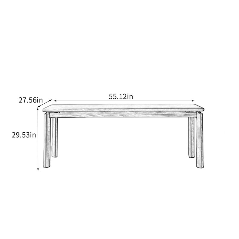 Table de salle à manger Simple, H 29,53 po x L 55,12 po x l 27,56 po