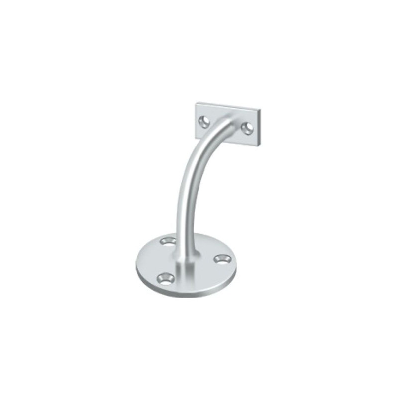 Deltana HRC175U3 Handrail Brackets, 3-1/4" Projection Light Duty in Polished Brass, Polished Chrome, 76" H x 41" W x 41" D