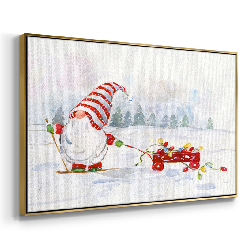 Gnome d'hiver II, H 27 po x l 41 po x P 2 po, Or