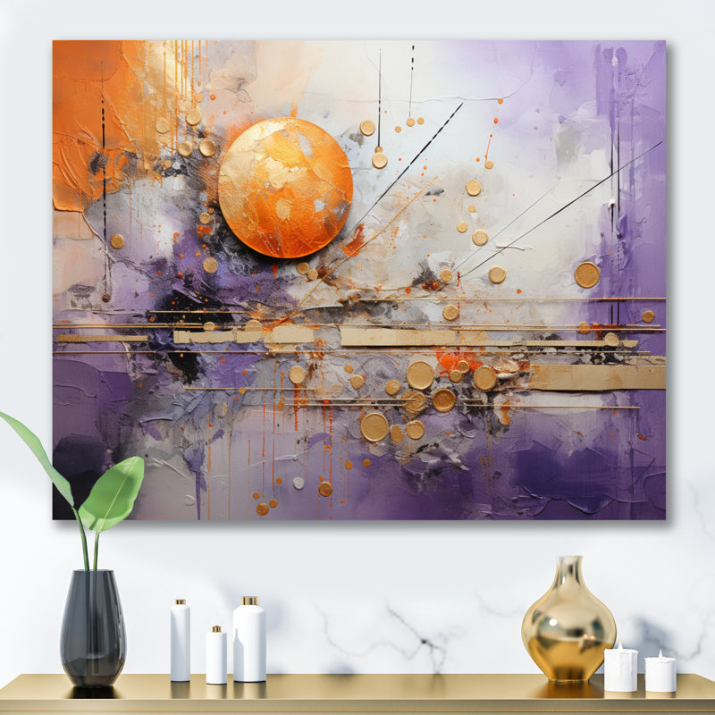 Gelasias Collage Fusion I - Imprimé, Toile tendue, H 16 po x l 32 po x P 1 po