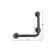 CSI Bathware 19" Vertical Angle Left Bathroom Safety Grab Bar