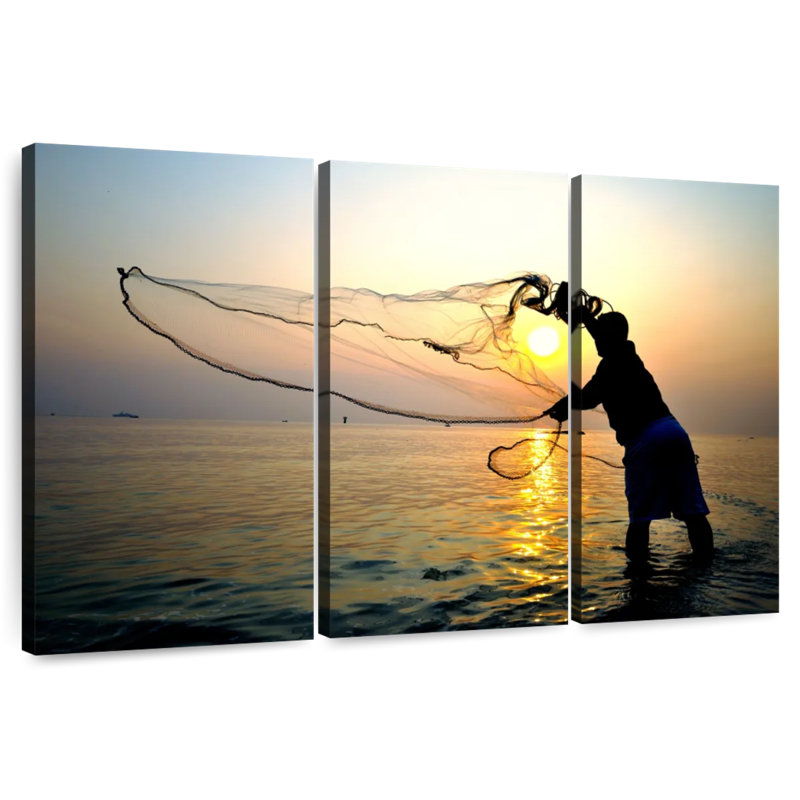 Thailand Daybreak Fishing, 24" H x 38" W