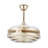 Orren Ellis 42" DIY Shade Gold Modern Ceiling Fan with Lights and Remote, Quiet and Reversible DC Motor Ceiling Fan-304772253