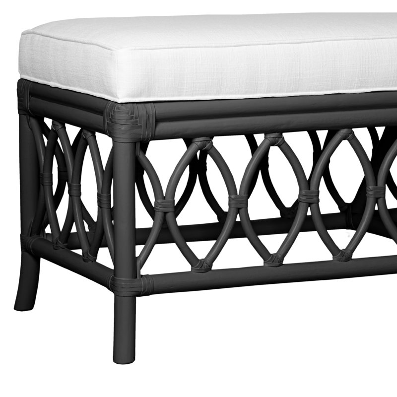 Lillian Upholstered Bench, Black