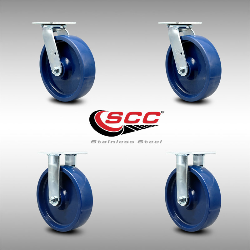 4 Piece Solid Poly Caster Set