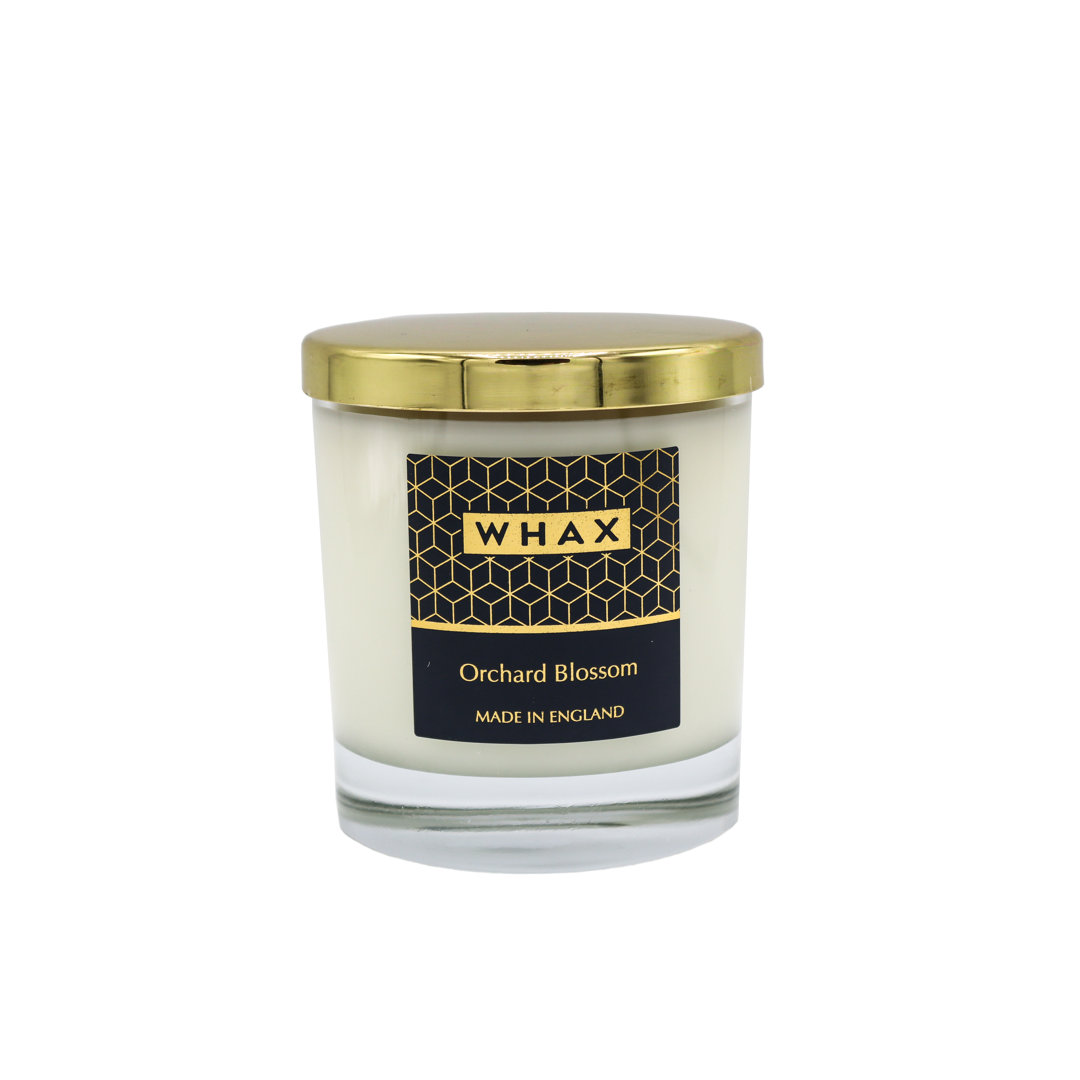 Orchard Blossom Scented Jar Candle with Glass Holder