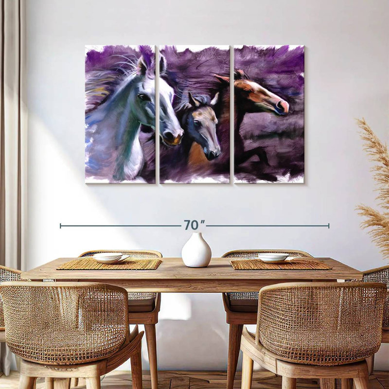 Brampt 3 Horses, 36" H x 57" W