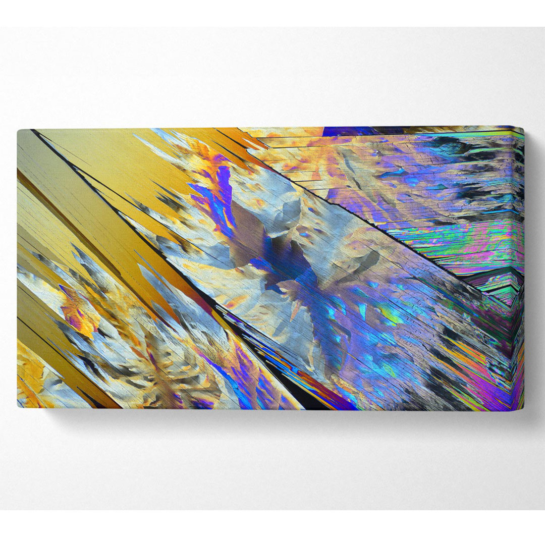 Neon Burnt Fractured Colours - Kunstdrucke auf Leinwand - Wrapped Canvas