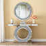 Console Table Round Mirror Set Crushed Diamond Home Decor Modern Glam Stylish