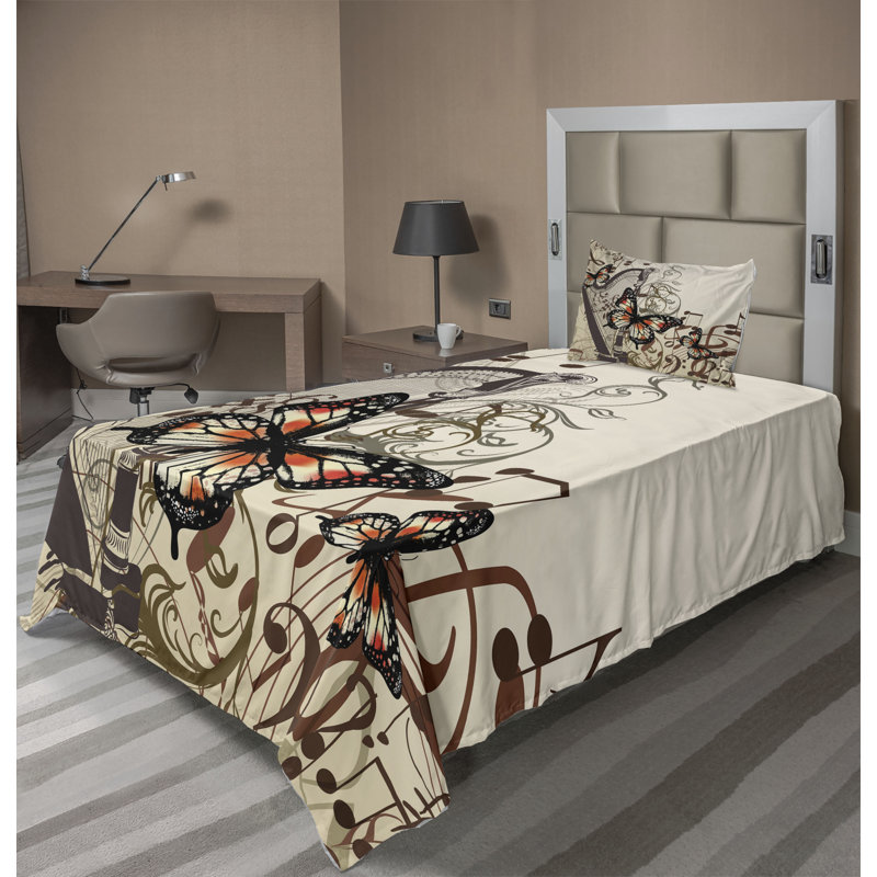Microfiber Animal Print Sheet Set, Twin Sheet Set + Fitted Sheet + 1 Pillowcase