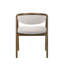 Chaise d'appoint en chenille et noyer Delina