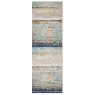 Tapis bleu / beige Goulart